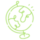 Green globe icon.